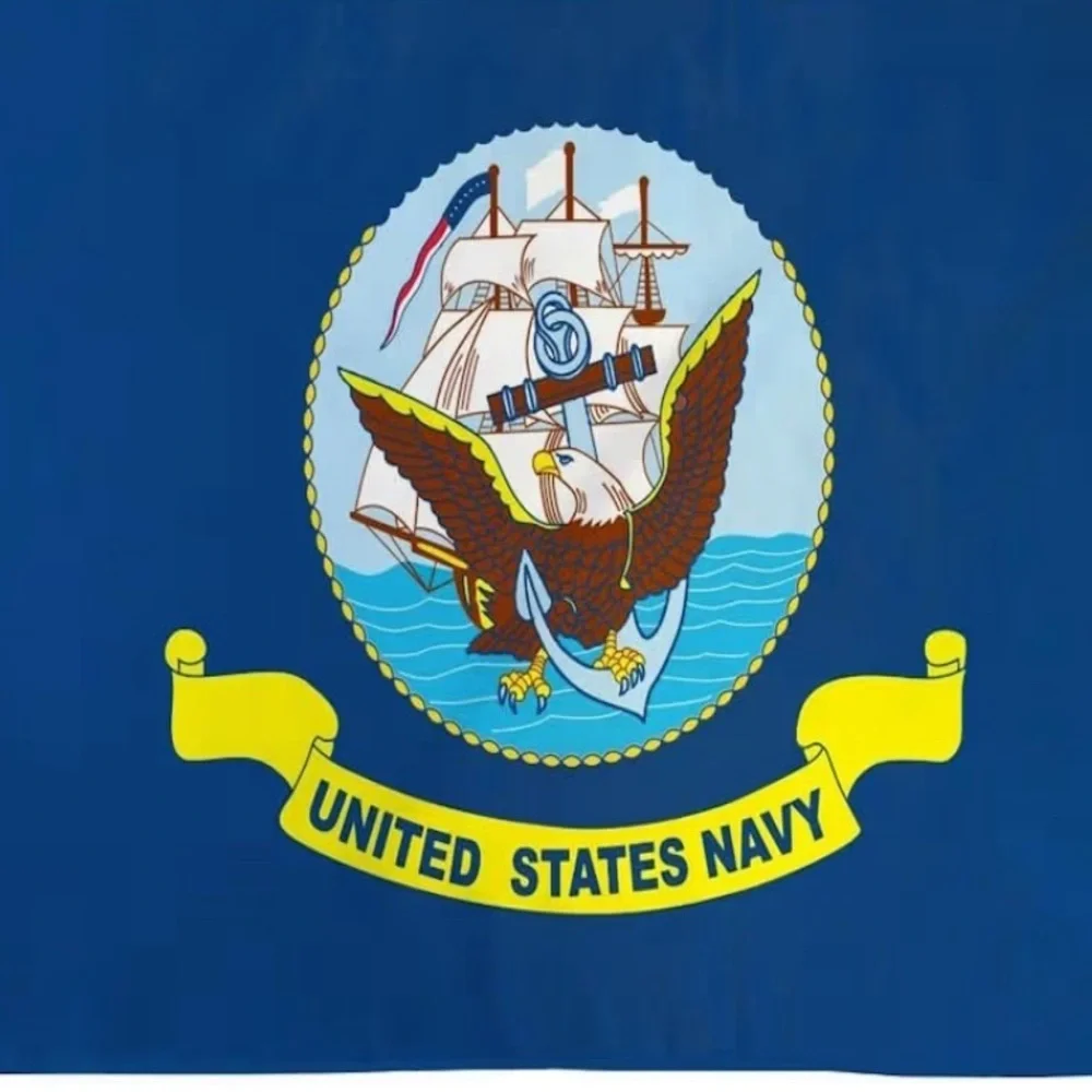 NEW- United States Navy Flag 4ft wide - 6ft Long Official Navy logo